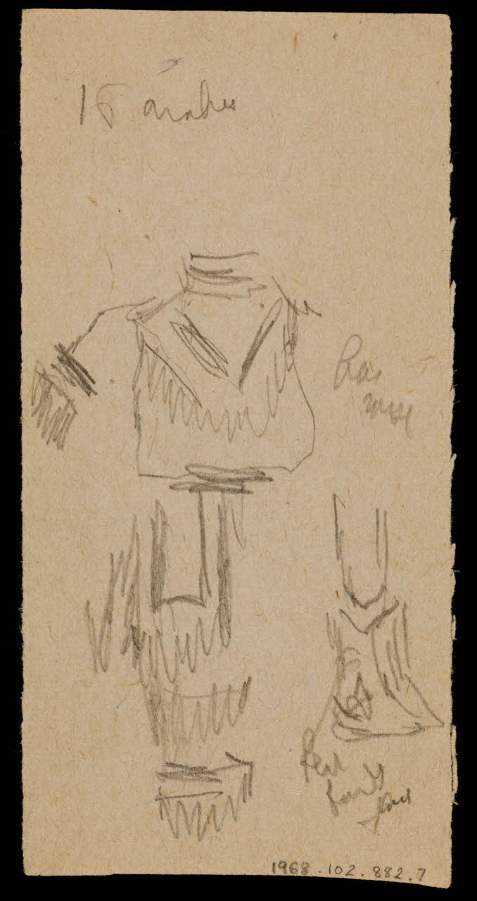 partie d'un ensemble de dessins Ebauche de dessin 1968.102.882.7 Photo