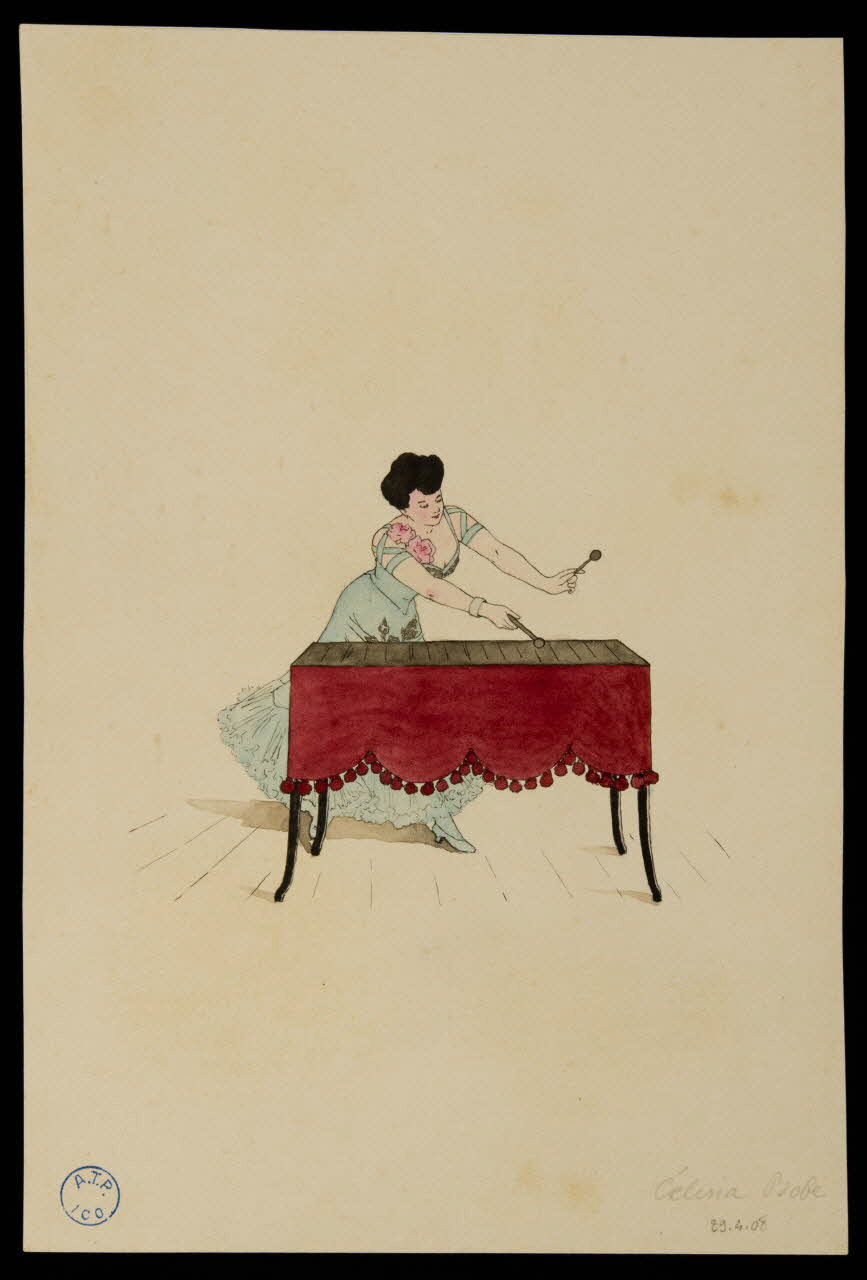 partie d'un ensemble de dessins Célina Bobe 1968.102.897 Photo