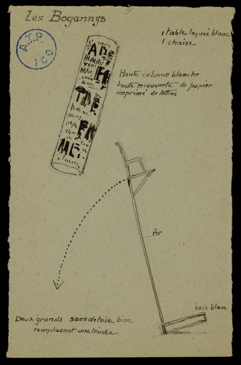 partie d'un ensemble de dessins Les Bogannys 1968.102.907 Photo