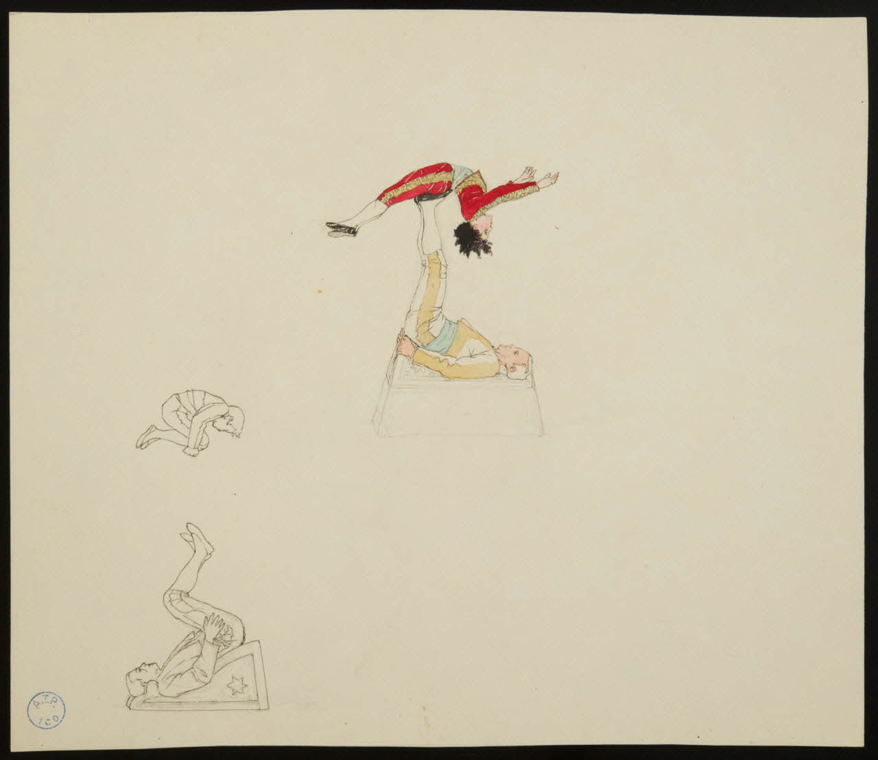 partie d'un ensemble de dessins Numéro d'acrobates 1968.102.919 Photo