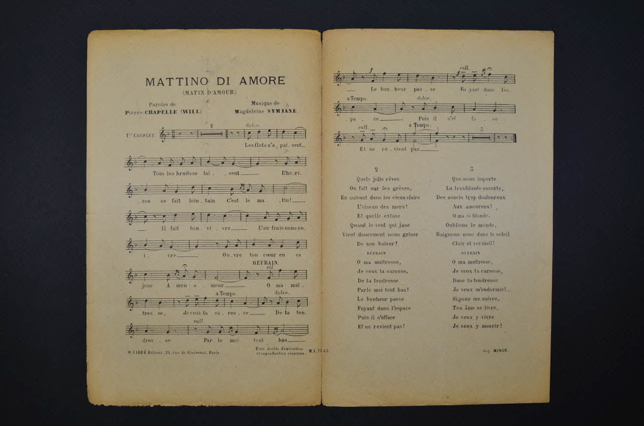 chanson petit format 1965.163.35  Photo Mucem