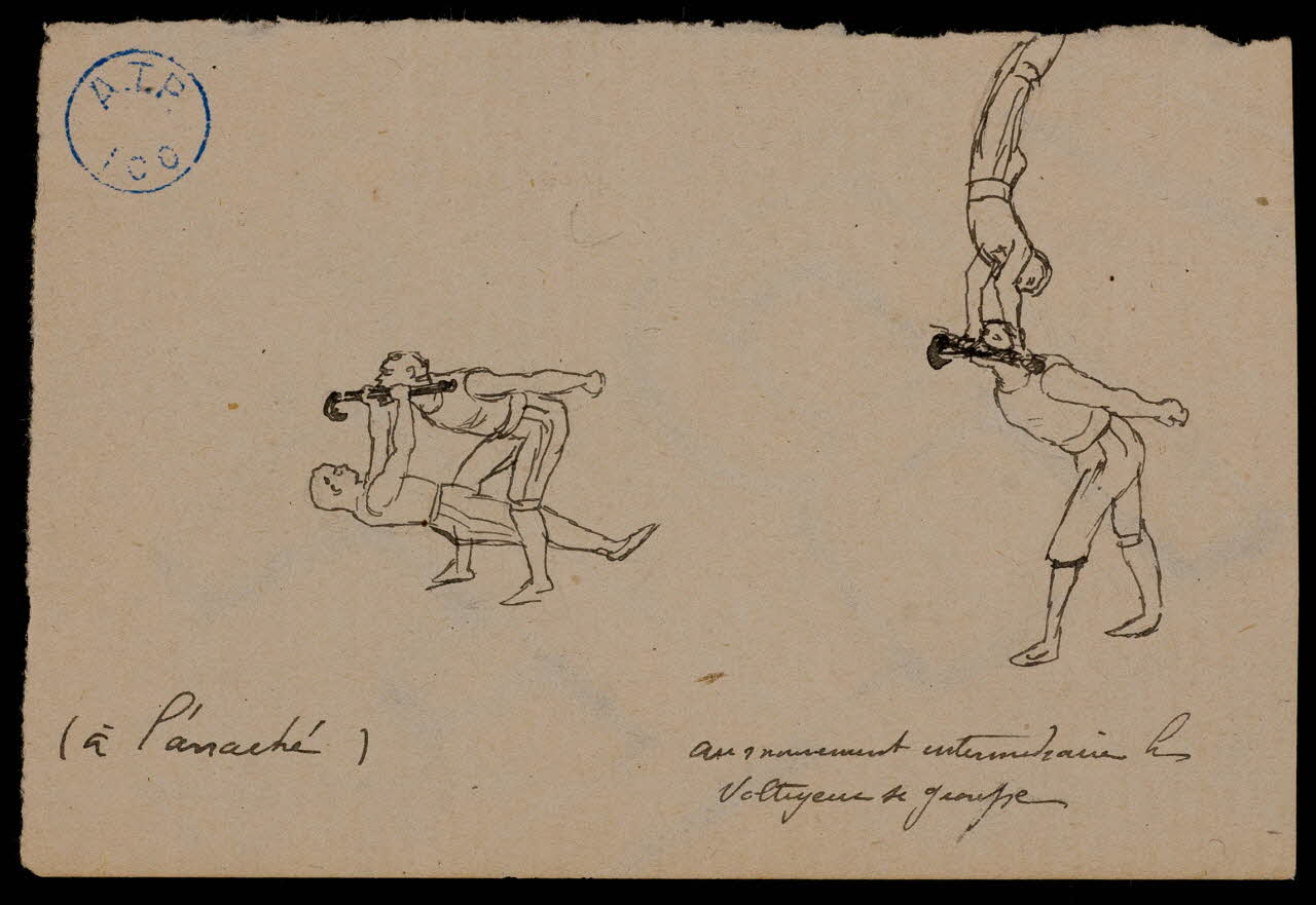 partie d'un ensemble de dessins Acrobaties 1968.102.923.1 Photo