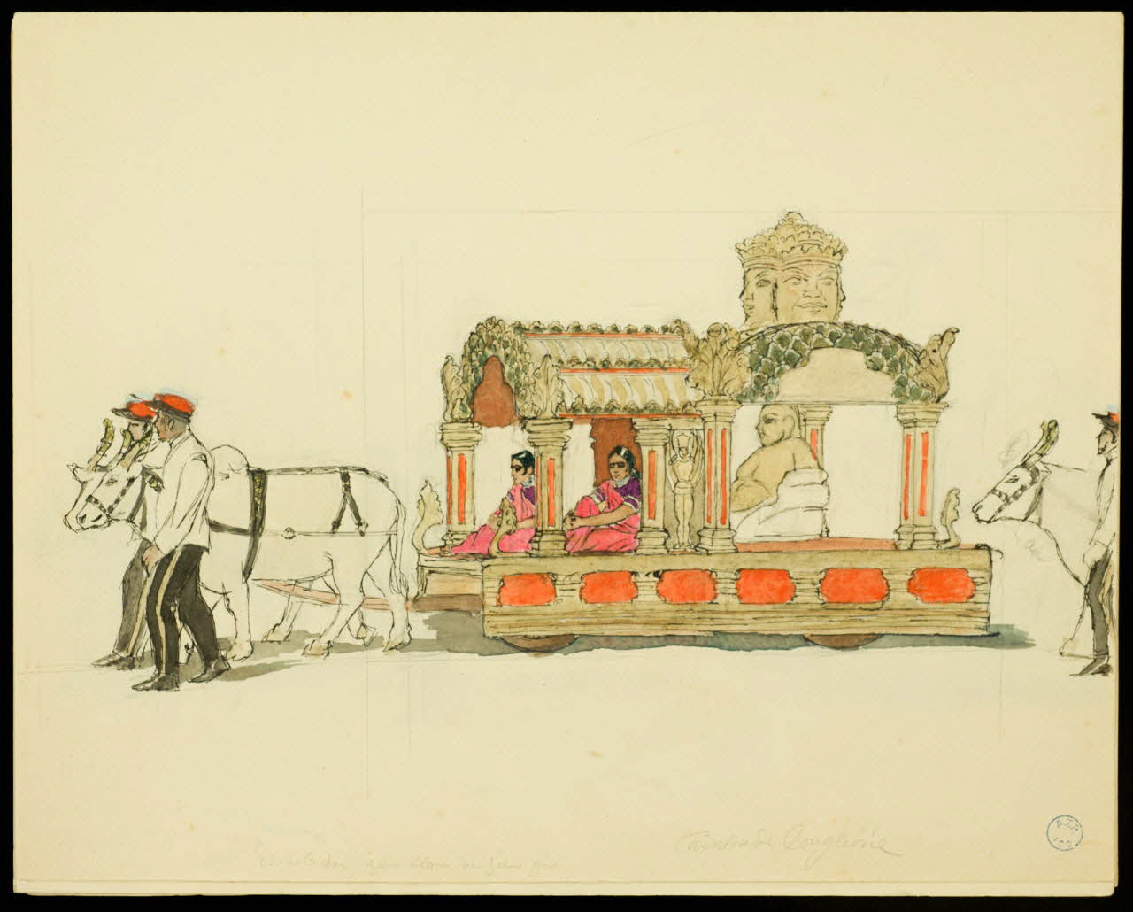 partie d'un ensemble de dessins Cavalcade Bouglione 1968.102.935.1 Photo