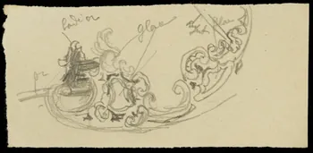 partie d'un ensemble de dessins Esquisse d'ornementation 1968.102.938.3 Photo