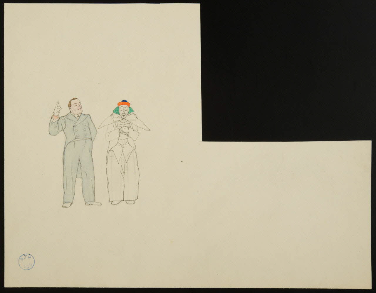 partie d'un ensemble de dessins Clowns 1968.102.941 Photo