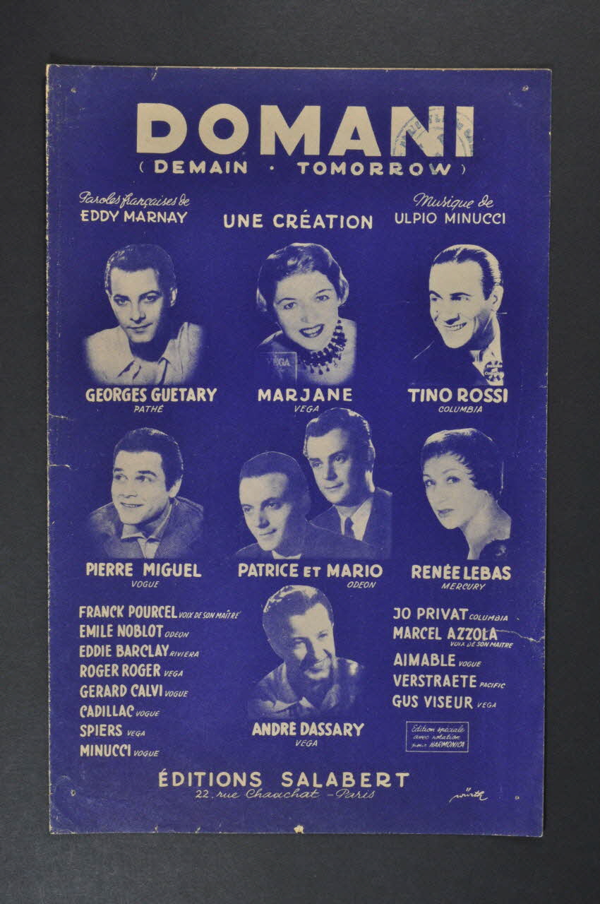 chanson petit format 1965.163.40 Photo Mucem