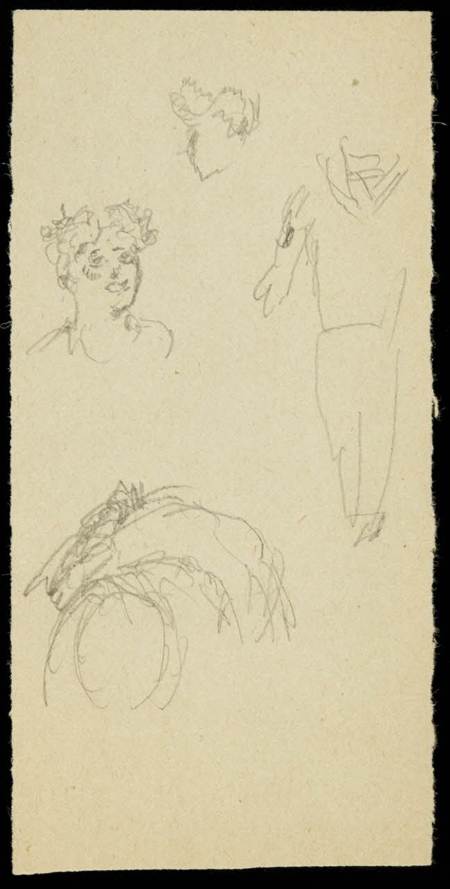 partie d'un ensemble de dessins Esquisse de personnage 1968.102.945.2 Photo