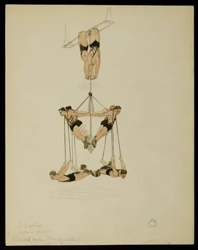 partie d'un ensemble de dessins Les Bratanos  Medrano 16.9.33 1968.102.972 Photo
