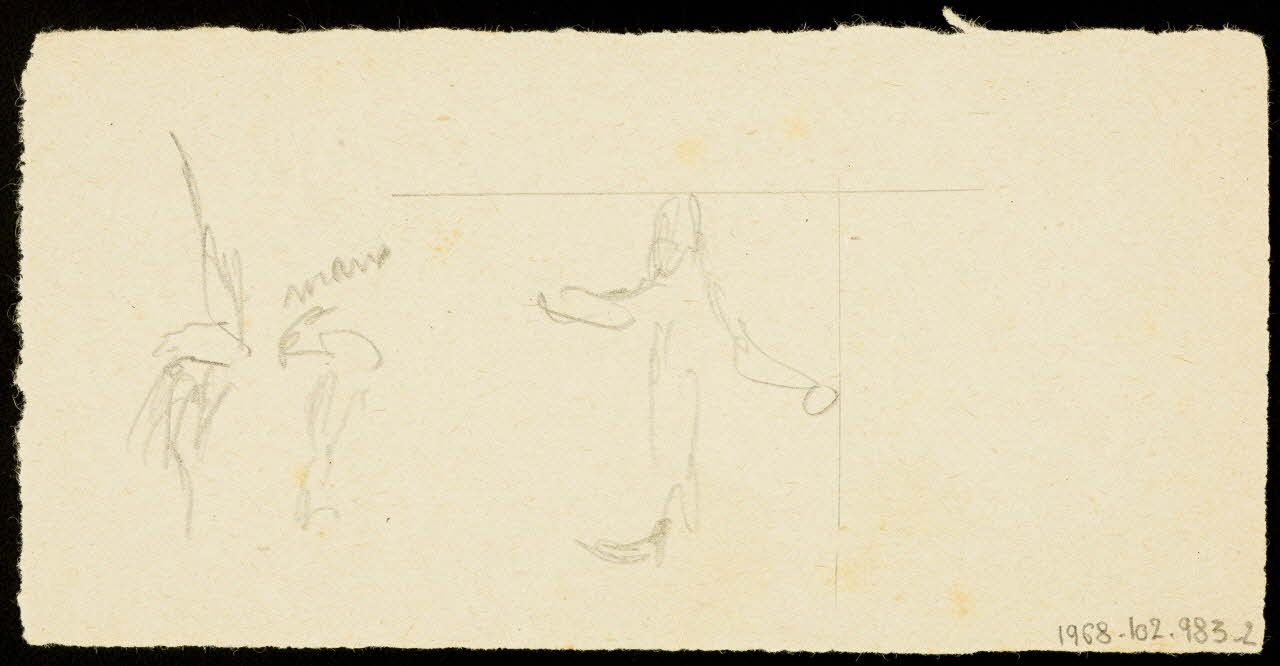 partie d'un ensemble de dessins Ebauche de dessin 1968.102.983.2  Photo