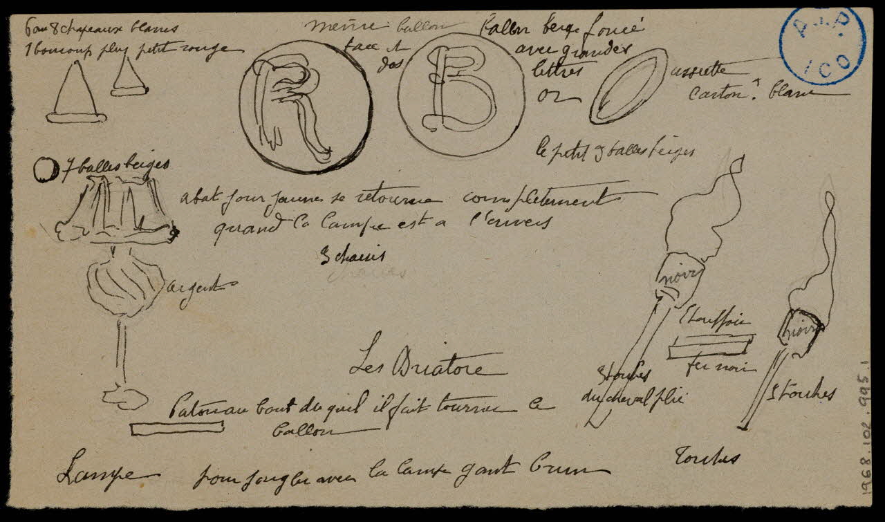partie d'un ensemble de dessins Les Briatore 1968.102.995.1 Photo
