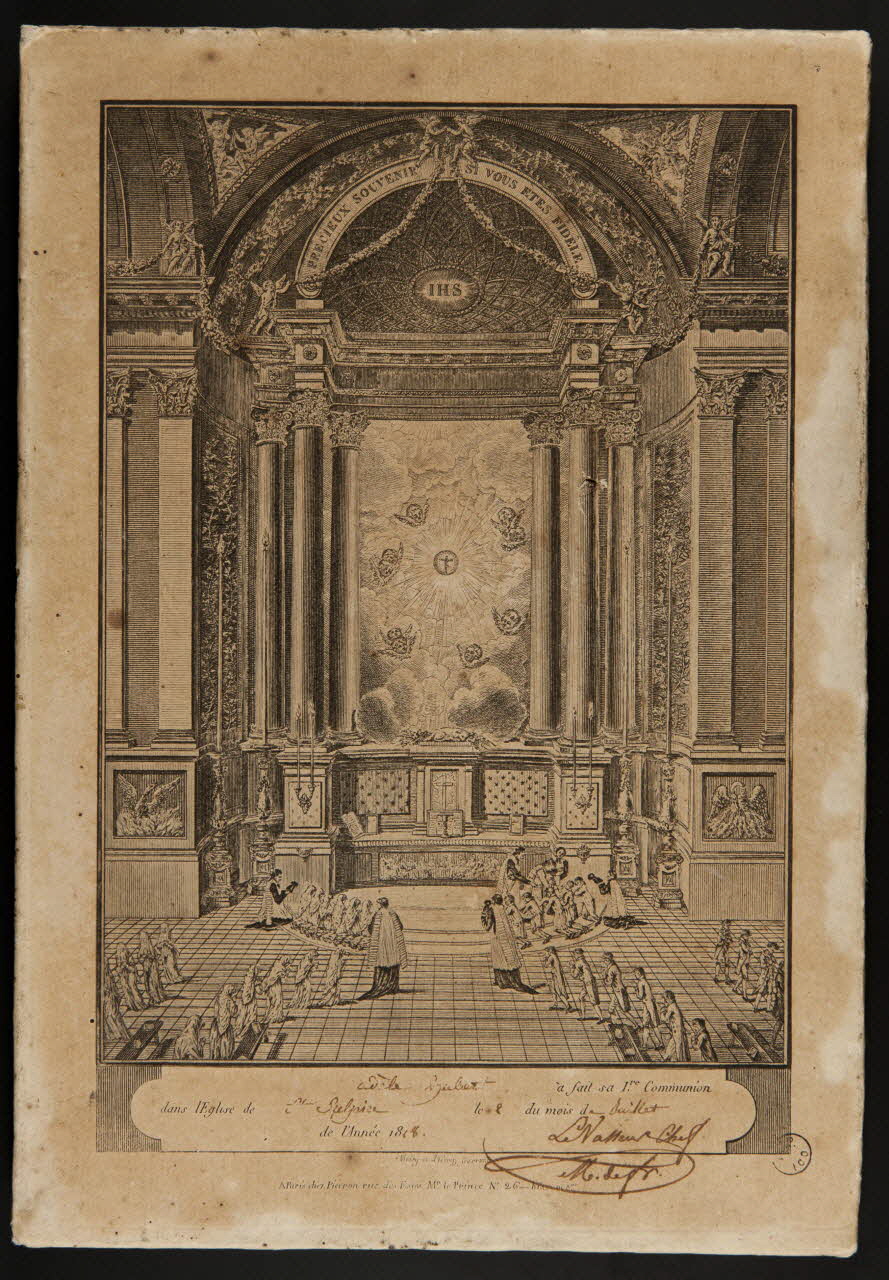 estampe Attestation de 1ère Communion 1968.20.34 Photo