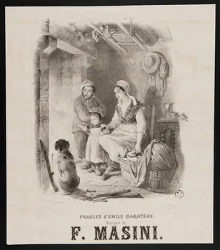 estampe PAROLES D'EMILE BARATEAU.  Musique de  F. MASINI. 1968.35.12 Photo