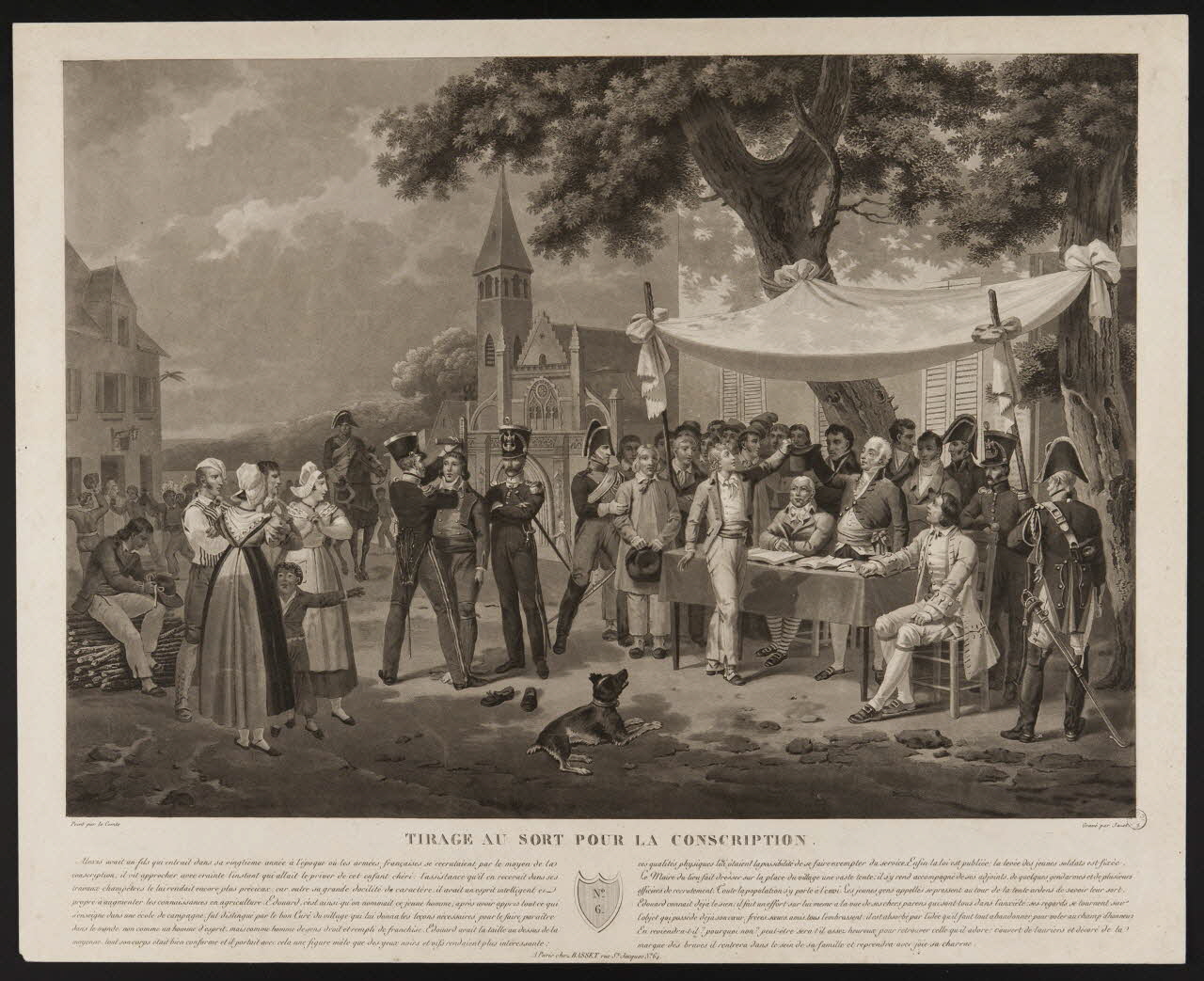 estampe TIRAGE AU SORT POUR LA CONSCRIPTION. 1968.35.2 Photo
