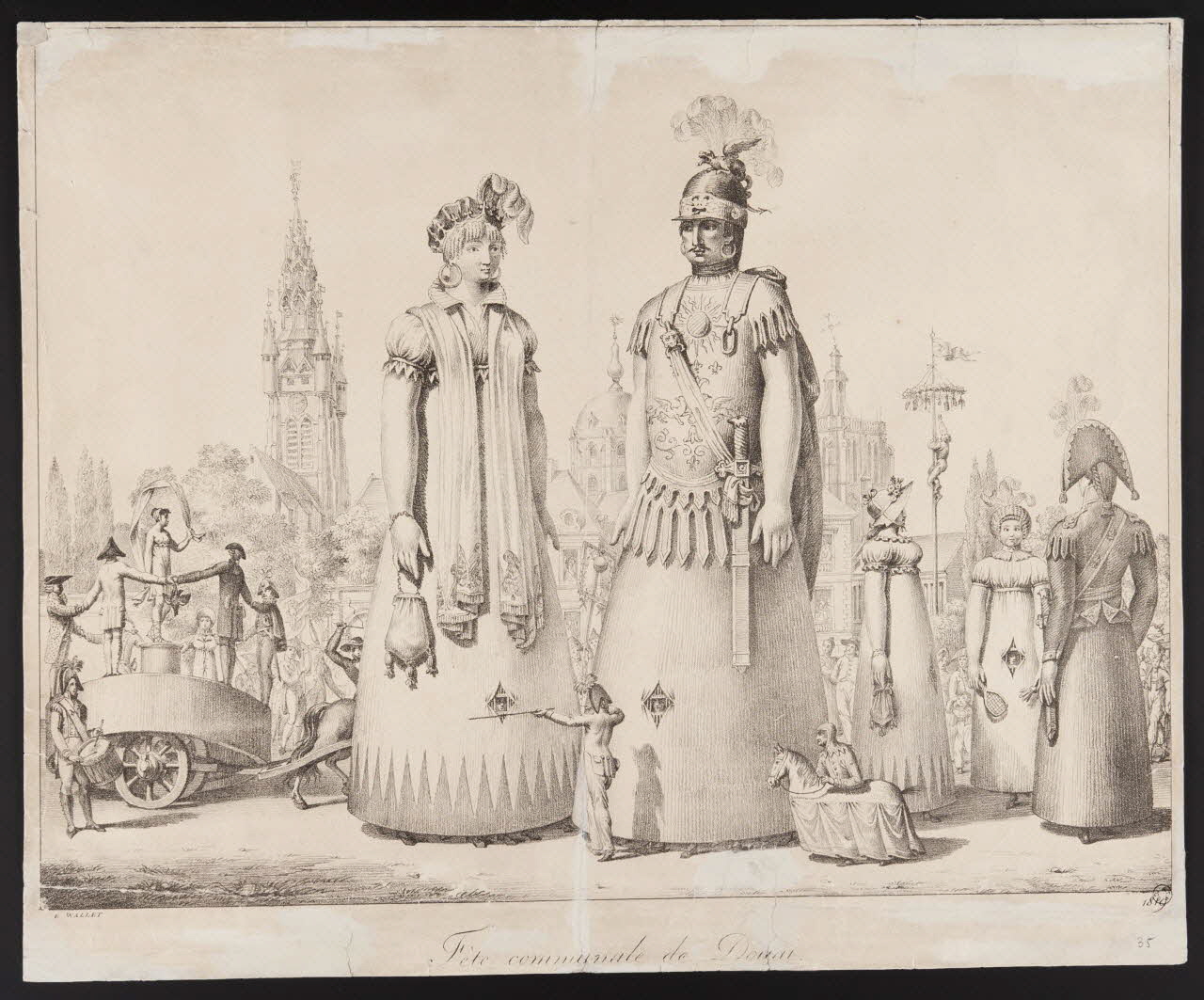 Wallet, E. estampe Fête communale de Douai. 1819 1968.35.4 Photo