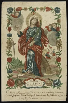 estampe Sainte  CATHERINE  Vierge et Martire 1968.36.1 Photo