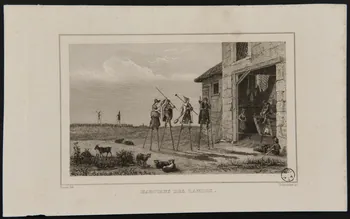 estampe HABITANTS DES LANDES. 1968.37.103  Photo