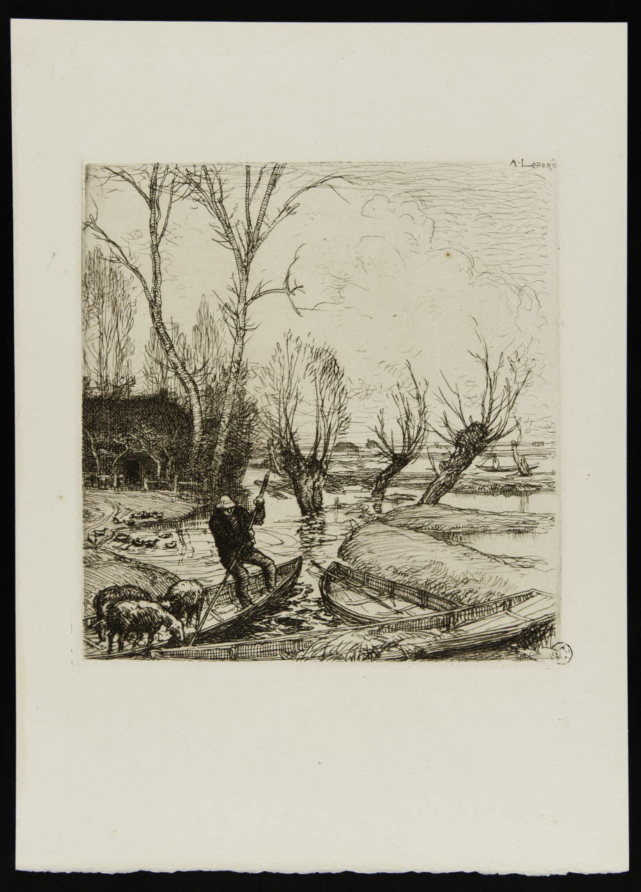 estampe Au marais innondé  Le berger 1968.37.118 Photo