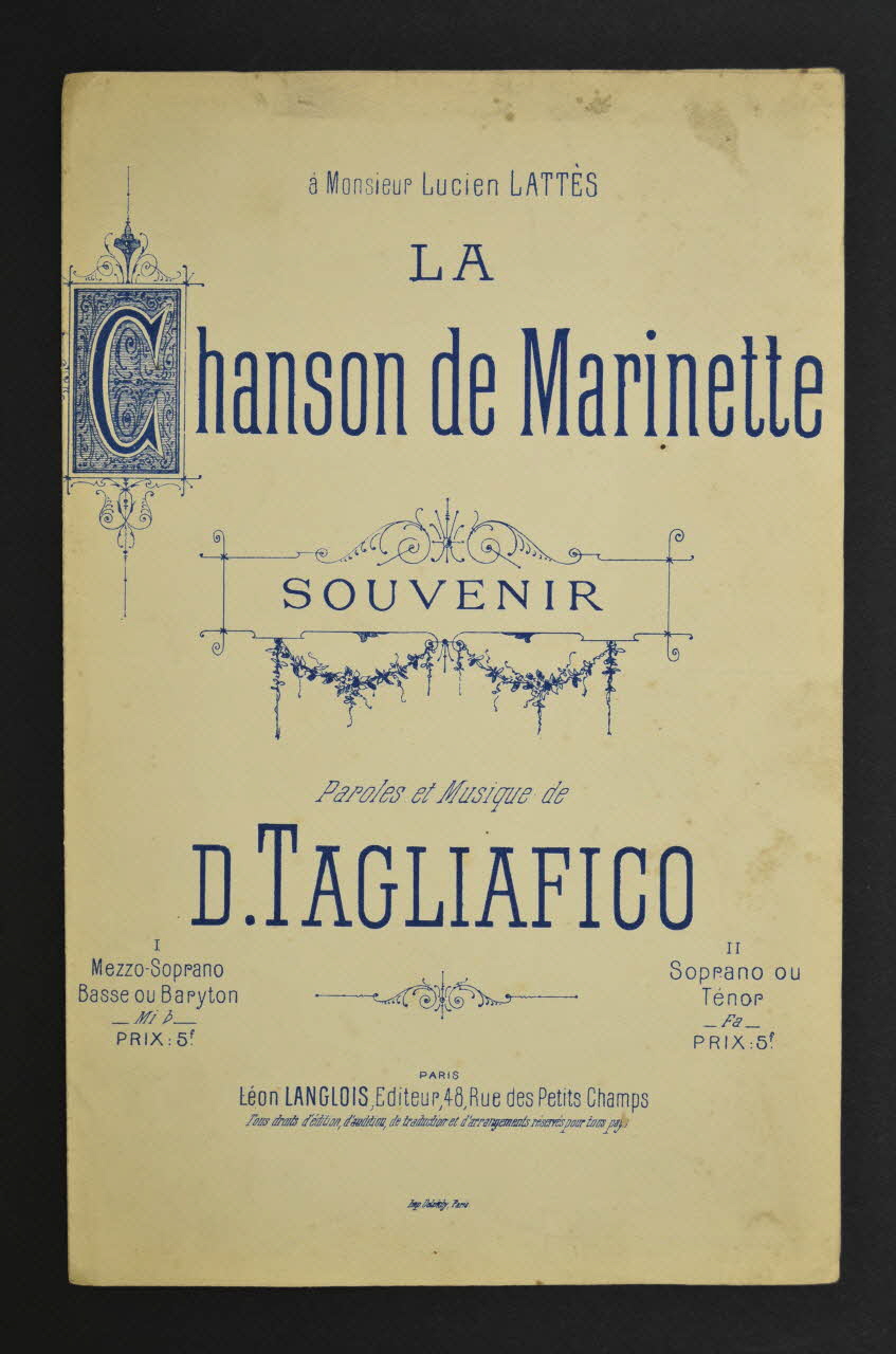 chanson petit format 1966.158.74 Photo Mucem