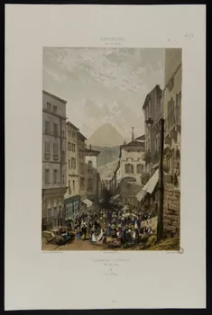 estampe AUVERGNE  Puy-de-Dôme  CLERMONT-FERRAND  Rue des Gras. 1968.37.129 Photo