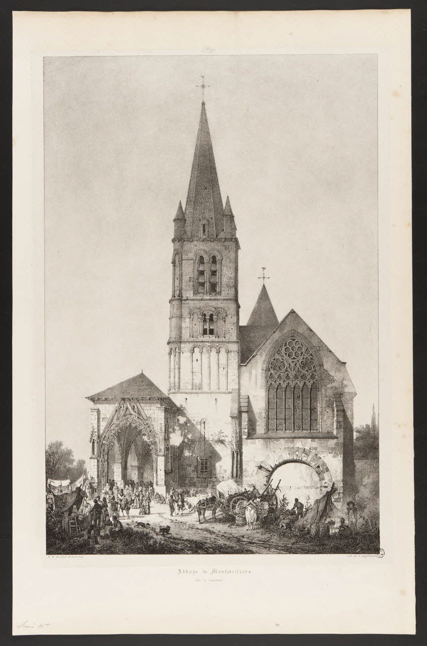 estampe Abbaye de Montivilliers. 1968.37.133 Photo