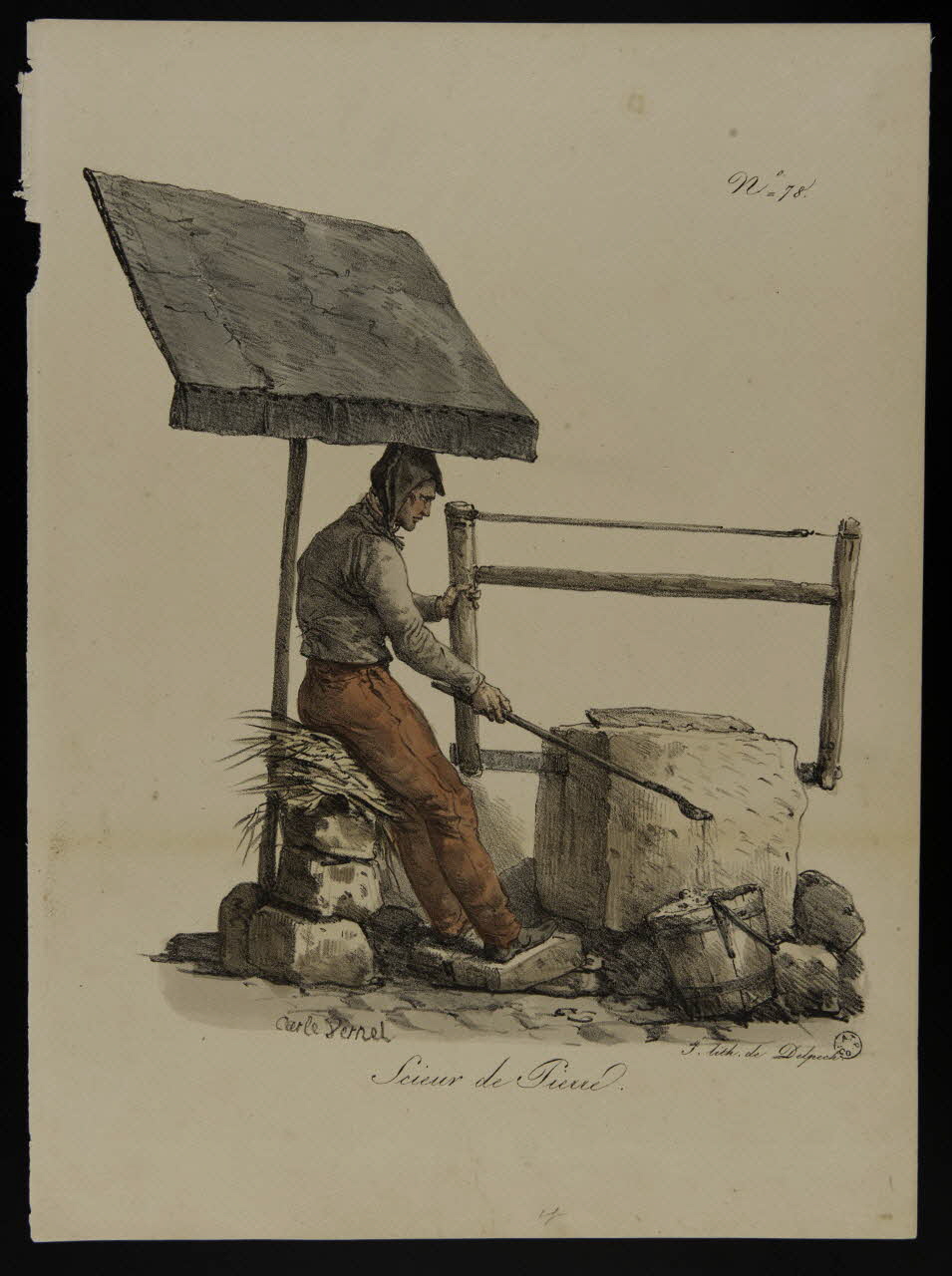 estampe Scieur de Pierre. 1968.37.51 Photo