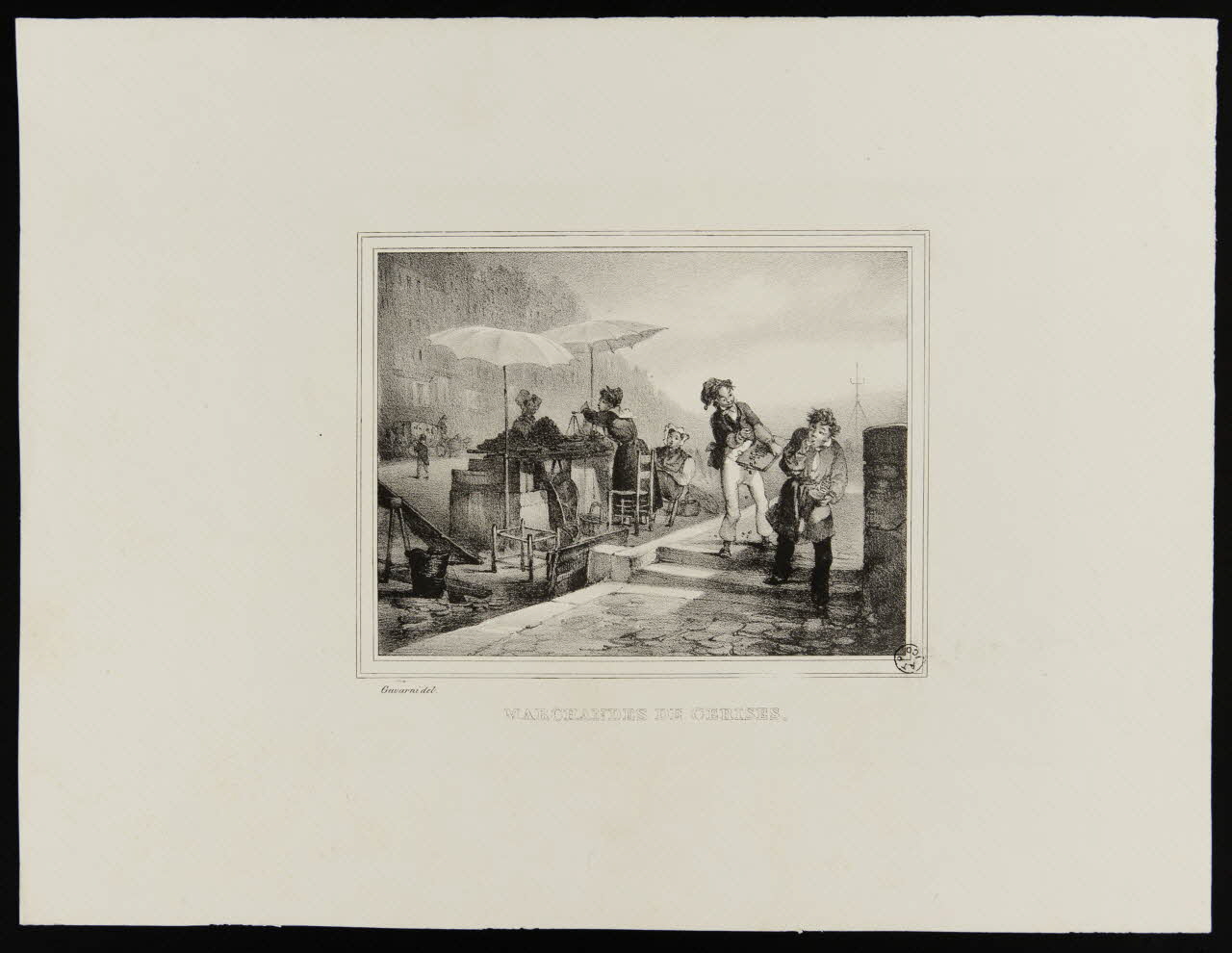 estampe MARCHANDES DE CERISES. 1968.37.83 Photo