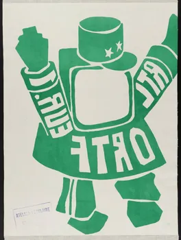 Atelier populaire de l'École nationale supérieure des beaux arts. Paris affiche ORTF EUR.1 RTL Ile-de-France, France 1968 1968.48.31 Photo