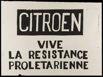 Atelier populaire de l'École nationale supérieure des beaux arts. Paris affiche Citroen Vive la résistance prolétarienne Ile-de-France, France 1968 1968.48.50 Photo