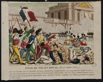 estampe PRISE DU PALAIS ROYAL, (le 28 Juillet 1830) 1968.49.15 Photo