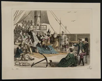 estampe Représentation de théâtre sur un bateau 1968.49.29 Photo
