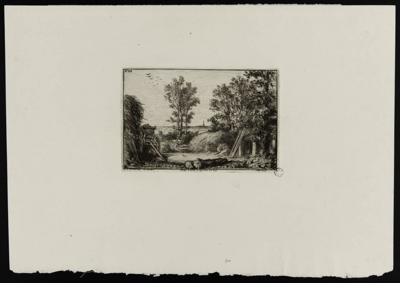 estampe LIGNY L'AIRE A BATRE LE BLE 1968.49.37 Photo