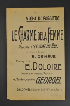 Vincent Scotto ; Jean Rodor ; Georgel ; H. Delormel chanson petit format Île-de-France, France 1916 1965.164.22 Photo Mucem