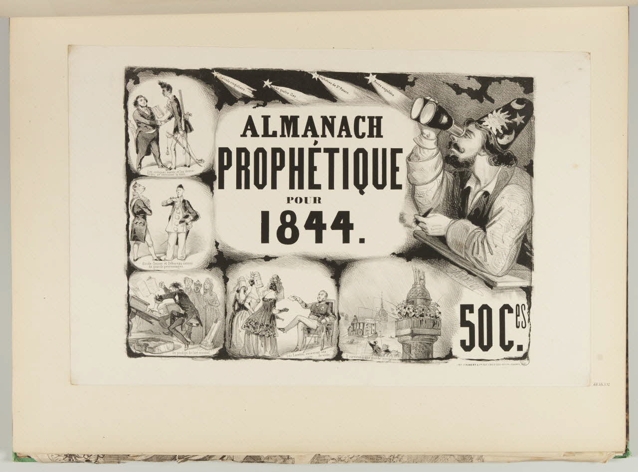affiche ALMANACH  PROPHETIQUE  POUR  1844. 1968.65.1.12 Photo