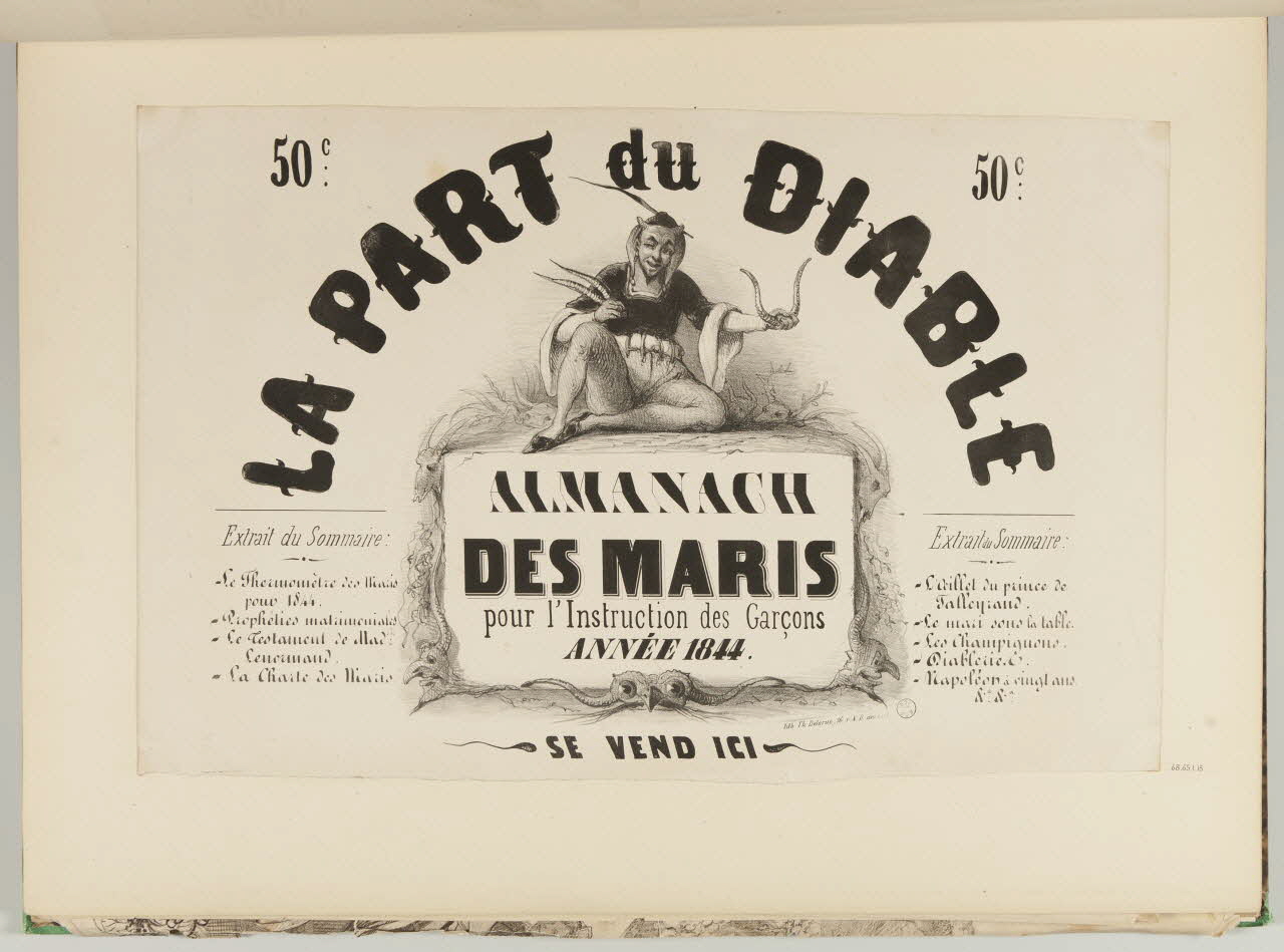 affiche LA PART DU DIABLE ALMANACH DES MARIS 1968.65.1.13 Photo