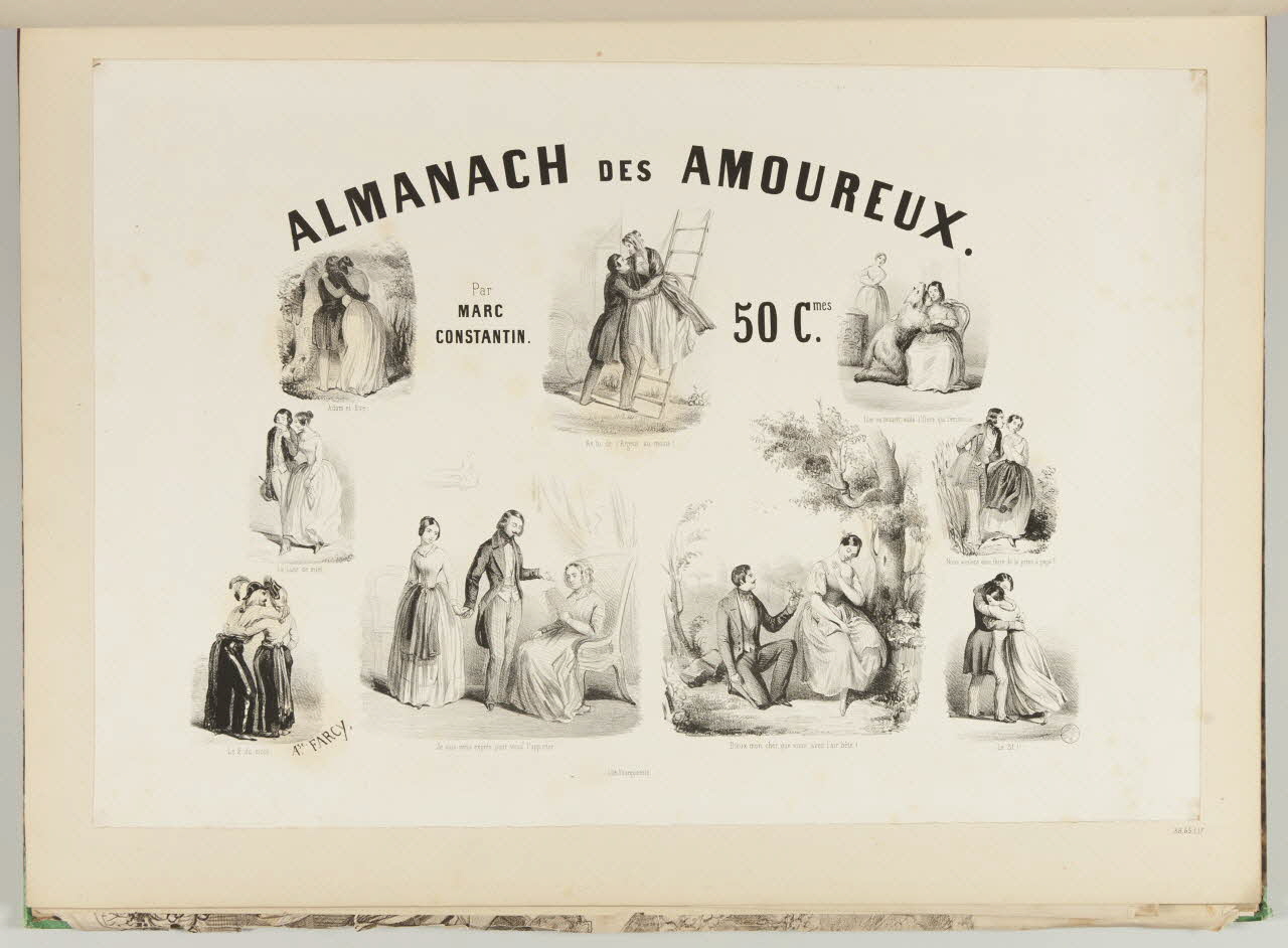 affiche ALMANACH DES AMOUREUX. 1968.65.1.17 Photo