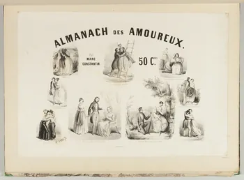 affiche ALMANACH DES AMOUREUX. 1968.65.1.17 Photo
