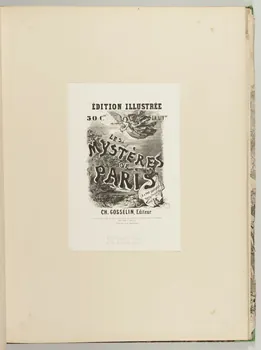 affiche EDITION ILLUSTREE  LES  MYSTERES  DE  PARIS 1968.65.1.20  Photo