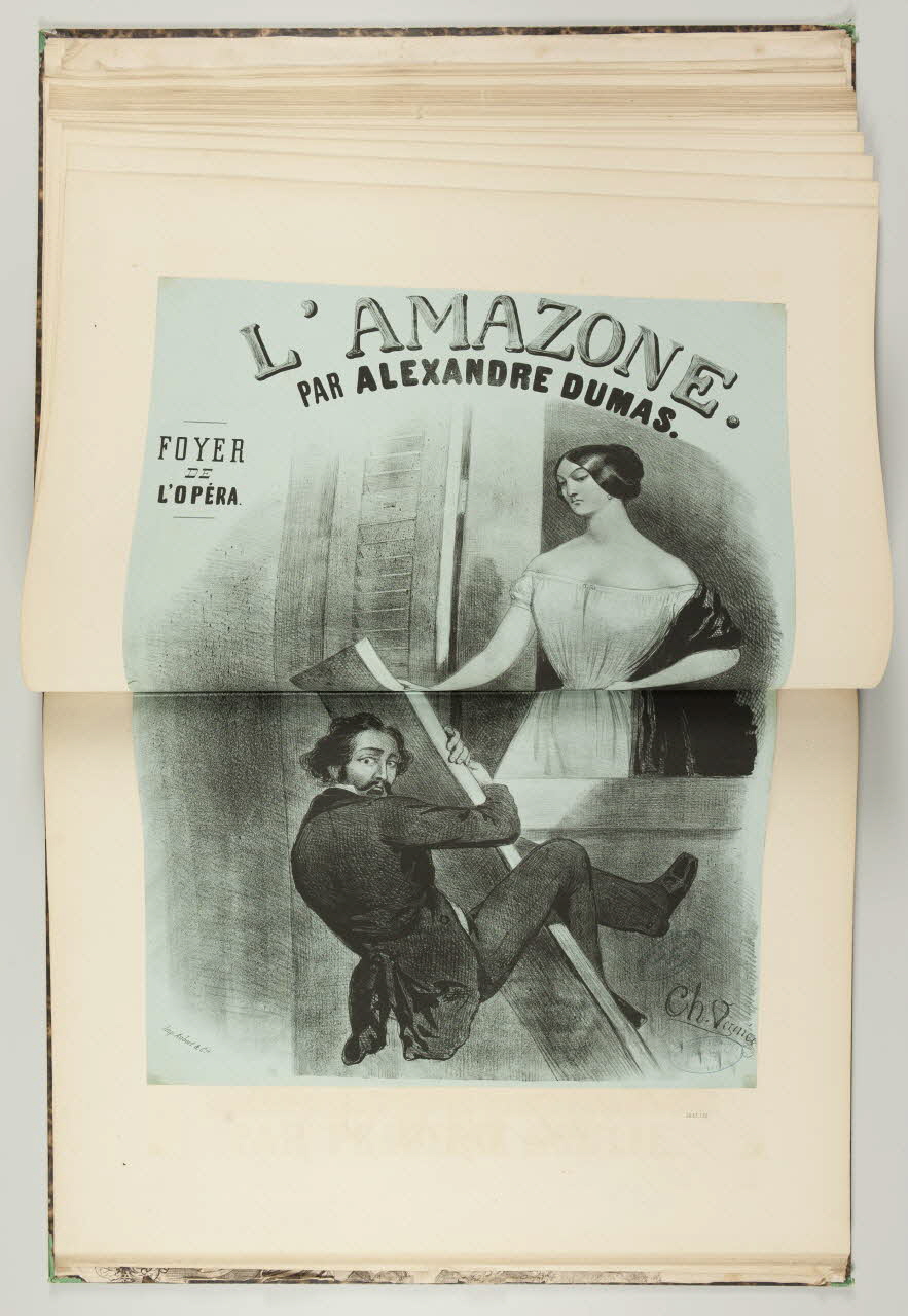 affiche L'AMAZONE.  PAR ALEXANDRE DUMAS. 1968.65.1.30 Photo