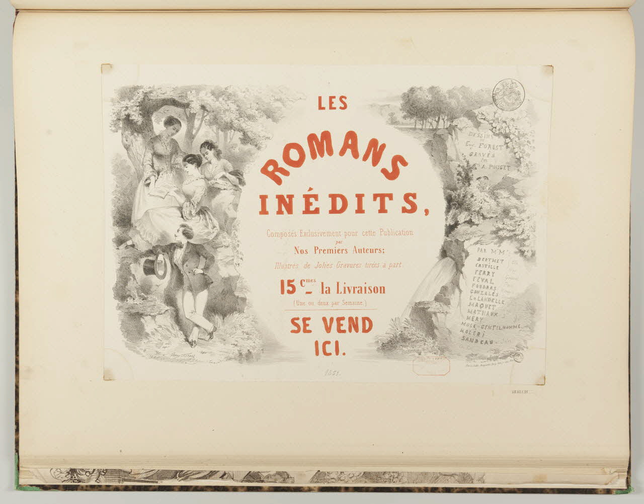 affiche LES  ROMANS  INEDITS,  Composés Exclusivement pour cette Publication 1968.65.1.39 Photo