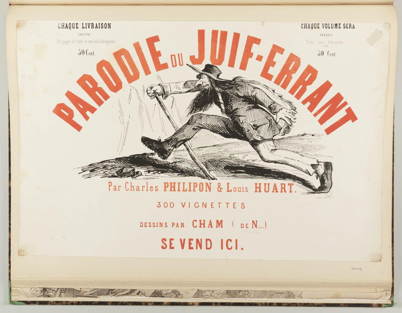 Cham ; Aubert et Cie affiche PARODIE DU JUIF-ERRANT 1844 1968.65.1.43 Photo