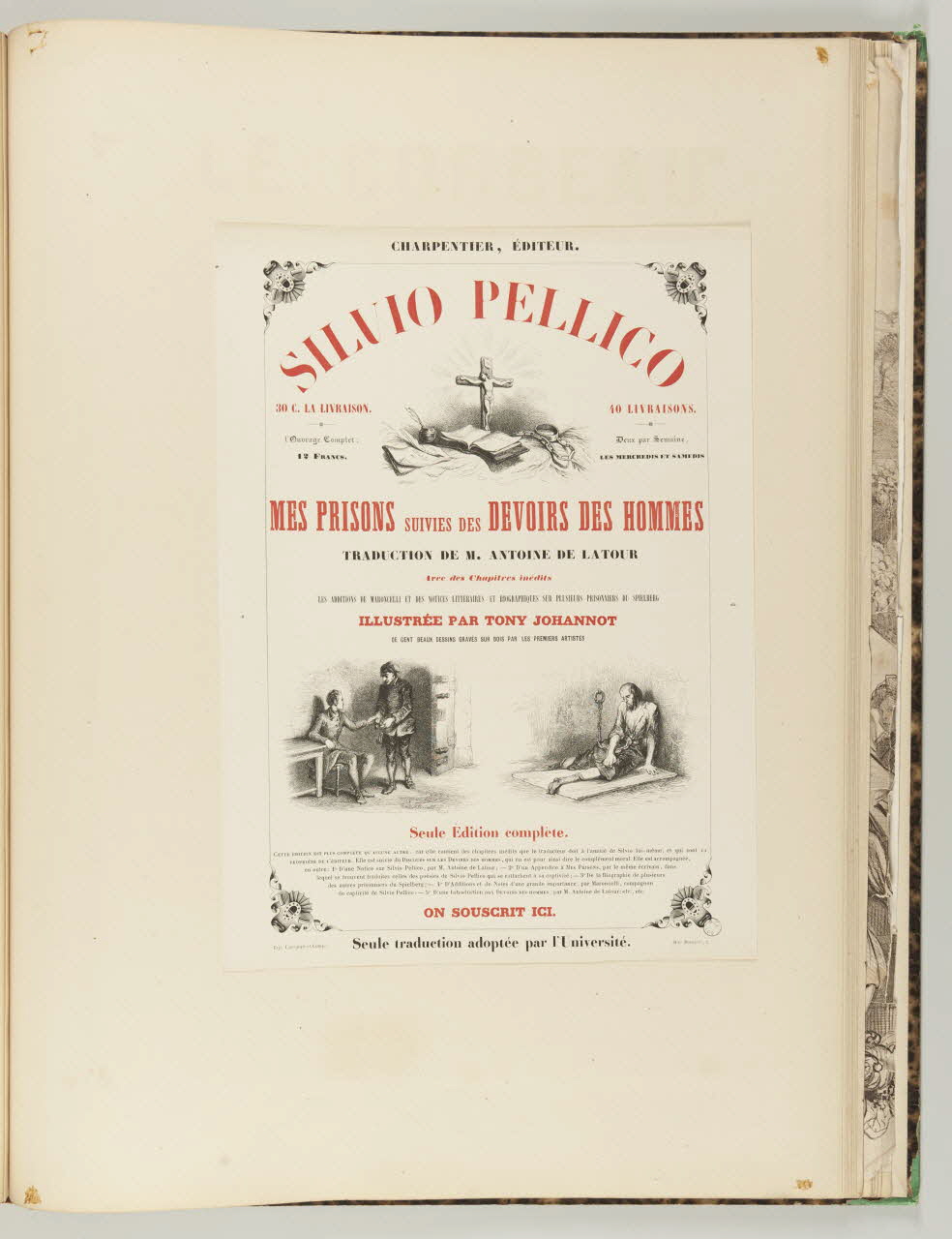 affiche SILVIO PELLICO  MES PRISONS SUIVIES DES DEVOIRS DES HOMMES 1968.65.1.47 Photo