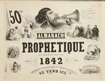 affiche ALMANACH  PROPHETIQUE  PITTORESQUE ET UTILE POUR  1842 1968.65.1.7 Photo