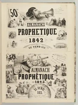 affiche ALMANACH  PROPHETIQUE  PITTORESQUE ET UTILE POUR  1842 1968.65.1.7 Photo