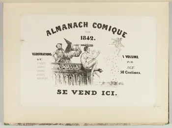 affiche ALMANACH COMIQUE  POUR  1842. 1968.65.1.9  Photo