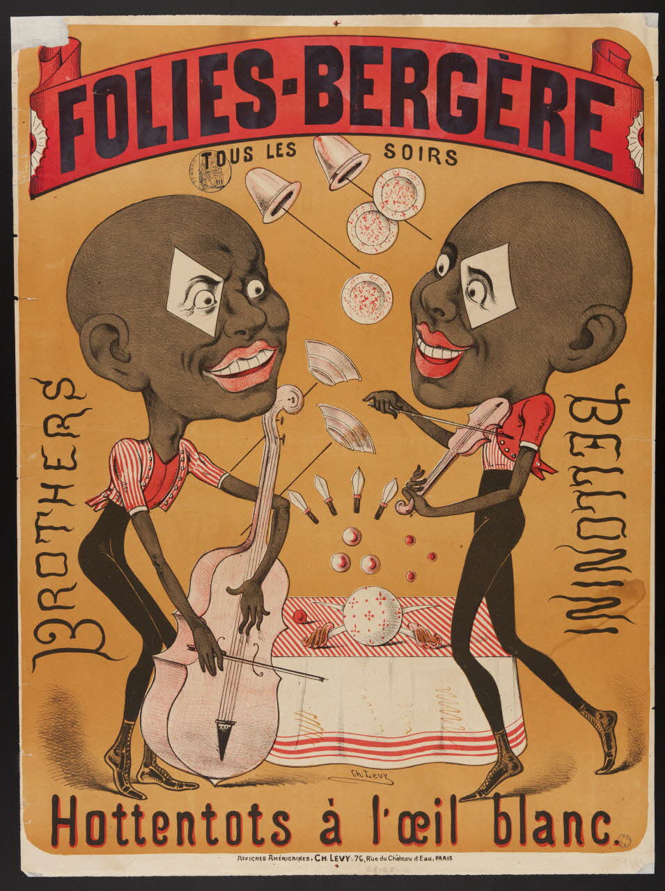 affiche FOLIES BERGERE  Hottentots à l'oeil blanc. 1968.65.11 Photo