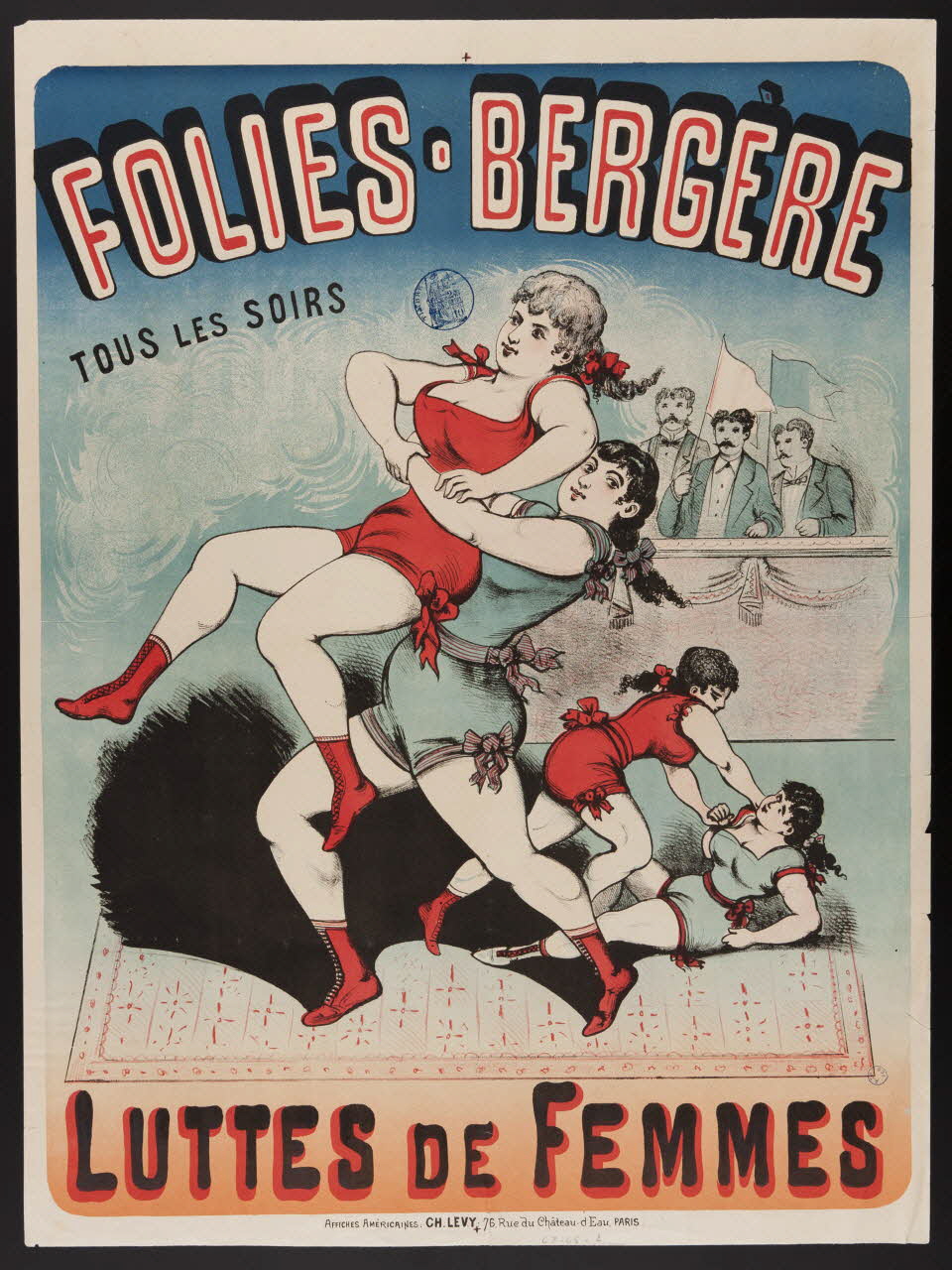 estampe FOLIES BERGERE  LUTTES DE FEMMES 1968.65.2 Photo