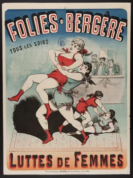 estampe FOLIES BERGERE  LUTTES DE FEMMES 1968.65.2 Photo