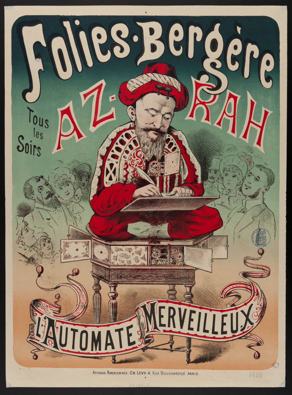 affiche Folies Bergère  AZRAH  L'AUTOMATE MERVEILLEUX 1968.65.5 Photo (c) Mucem