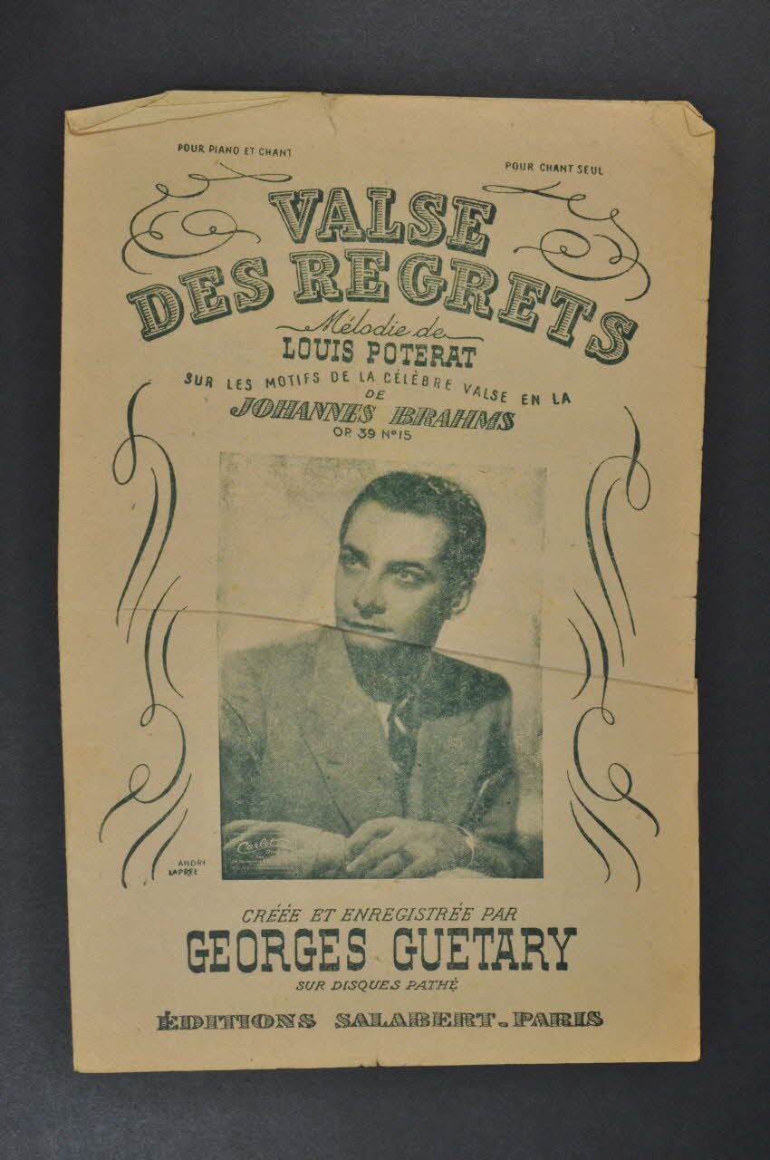 Louis Poterat ; Georges Guétary ; Salabert chanson petit format Île-de-France, France 1943 1966.158.94 Photo Mucem
