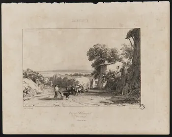 estampe L'ARTISTE.  Vue de Clermont,  Prise de Royat 1968.73.1 Photo